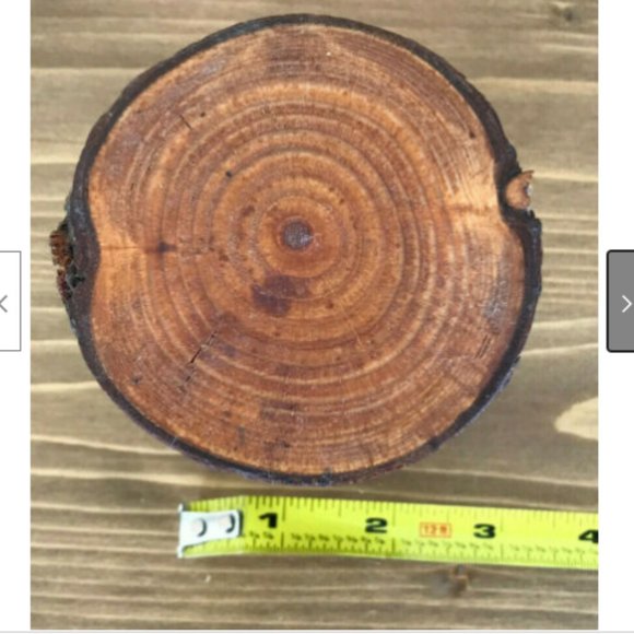 Canada Natural Cedar Wood 3" Trinket Box w/ Swivel Lid Engraved Mountain Scene - Picture 2 of 5